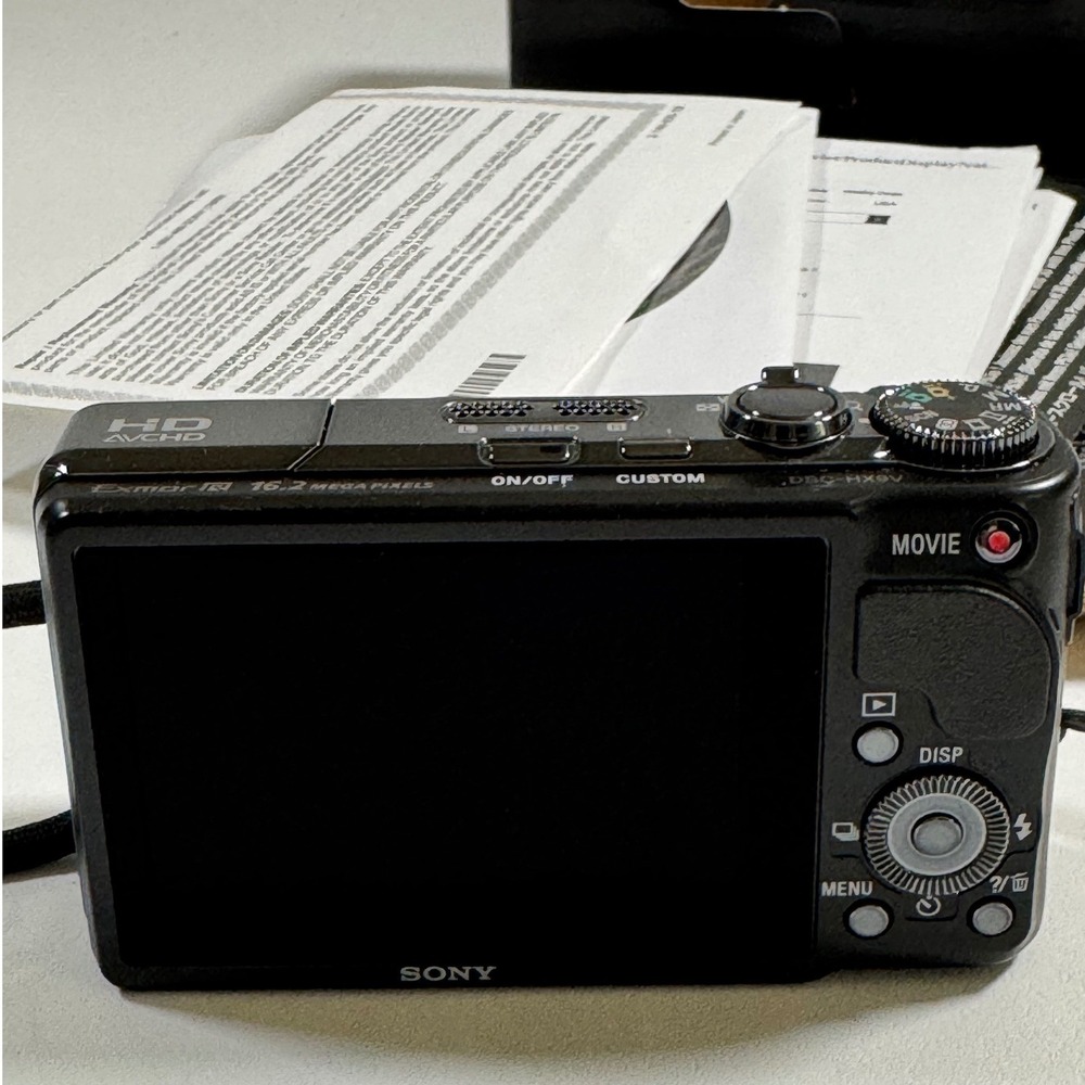 Sony Cyber-shot DSC-HX9V 16.2MP Digital Camera Black 16x Zoom HD Video - Picture 5 of 9